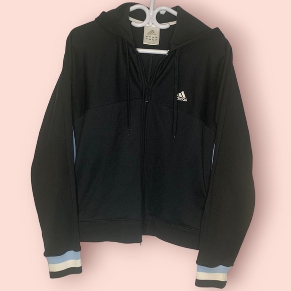 Adidas The Brand with 3 Stripes Women’s Jacket with Blue & White Stripes, Size L - Picture 6 of 6